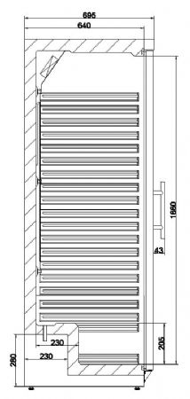 Armoire réfrigérée 1 porte vitrée blanche 570 L - Combisteel - 7450.0562