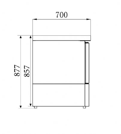 Table desserte réfrigérée 1 porte pleine 109 L - Combisteel - 7450.0730