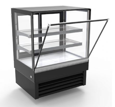 Vitrine réfrigérée panoramique de boulangerie pâtisserie 190 L positive noire 900 mm - Combisteel - 7450.0820
