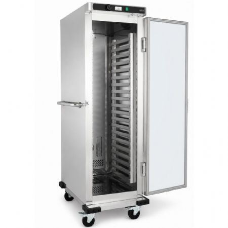 Chariot chauffant mobile 290 L avec 17 bacs GN 1/1 - Combisteel - 7450.0900