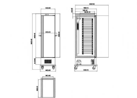 Chariot de banquet froid 20 plateaux GN 1/1 290 L - Combisteel - 7450.0910