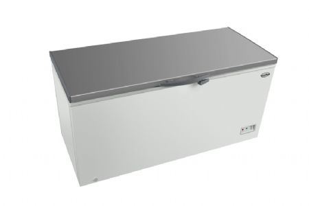 Congélateur bahut avec un couvercle plein en acier inoxydable de 512L
