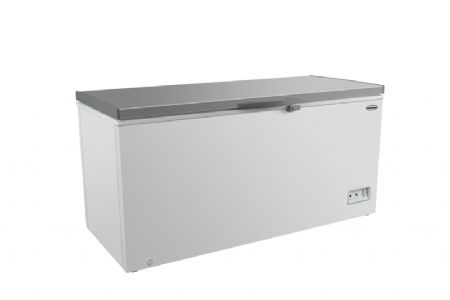 Congélateur bahut avec un couvercle plein en acier inoxydable de 512L