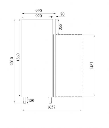 Armoire pâtissière positive 737 L 3 niveaux - Combisteel - 7450.1205