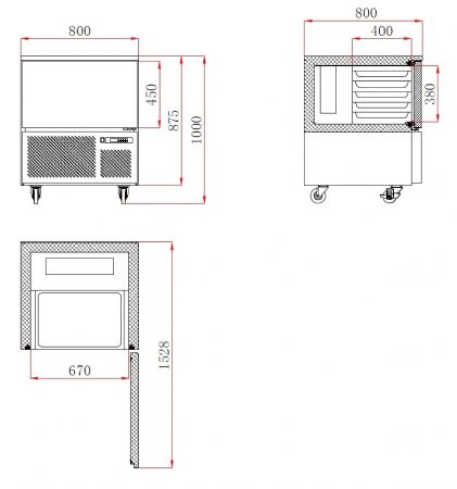 Refroidisseur rapide inox 5 tages GN1/1