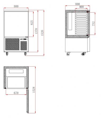 Refroidisseur rapide inox 7 tages GN1/1