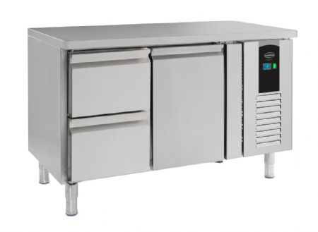 Table desserte réfrigérée 1 porte pleine 2 tiroirs 142 L - Combisteel - 7450.5015
