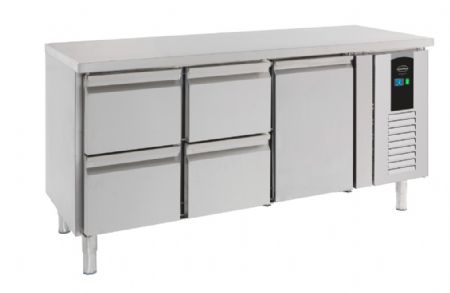 Table de travail rfrigre 1 porte et 2 portes contenant - classe B