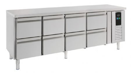 Table desserte réfrigérée 8 tiroirs 211 L positive - Combisteel - 7450.5050