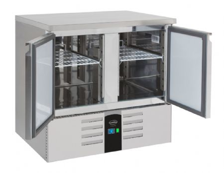 Table desserte réfrigérée 2 portes pleines 257 L positive - Combisteel - 7450.5100