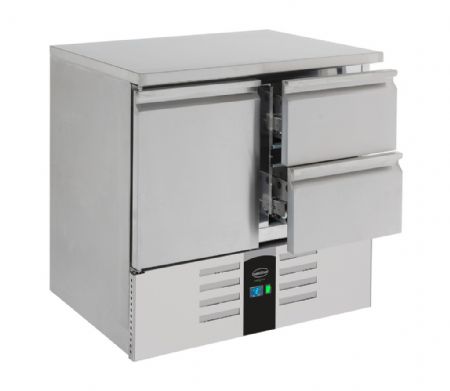 Table desserte réfrigérée 1 porte pleine 2 tiroirs 257 L - Combisteel - 7450.5105