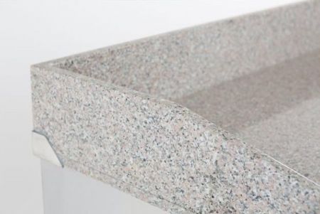 Table de prparation de pizzas 3 portes dessus granit avec dosseret - classe A