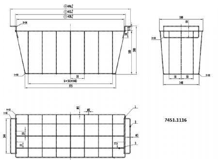 Panier pour congélateur bahut couvercle en inox 302 l - Combisteel - 7451.1116