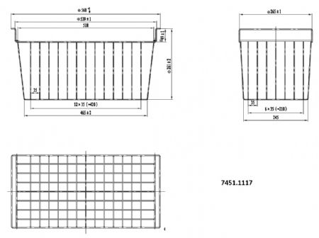 Panier pour congélateur bahut couvercle en inox 402 l - Combisteel - 7451.1117