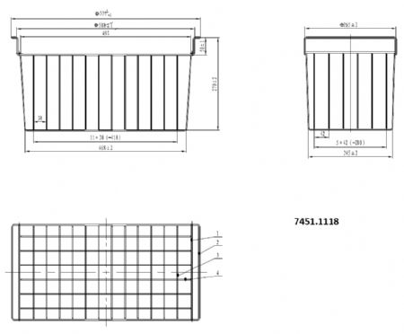 Panier pour congélateur bahut couvercle en inox 650 l - Combisteel - 7451.1118
