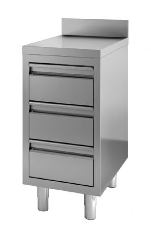 Meuble bas de rangement inox avec 2 portes et 1 tiroir - Combisteel - 7452.0510 Meuble bas de rangement inox avec 2 portes et 1 tiroir - Combisteel - 7452.0510