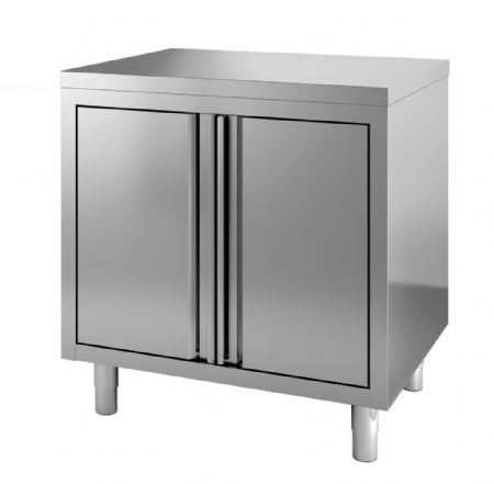 Meuble bas de rangement inox porte à tambour 800x700x850 mm - Combisteel - 7452.3020