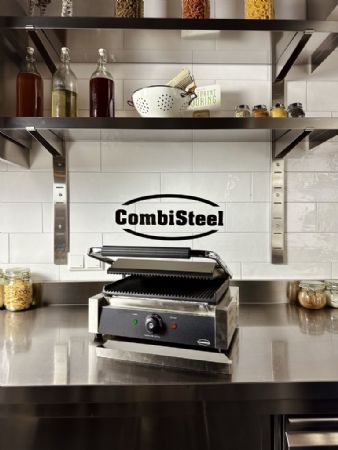 Grill panini à plaque nervurée - Combisteel - 7455.0455