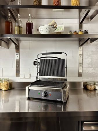 Grill panini à plaque nervurée - Combisteel - 7455.0455