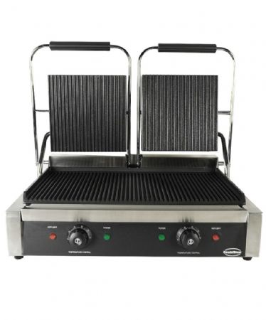 Grill panini double plaque nervurée - Combisteel - 7455.0460