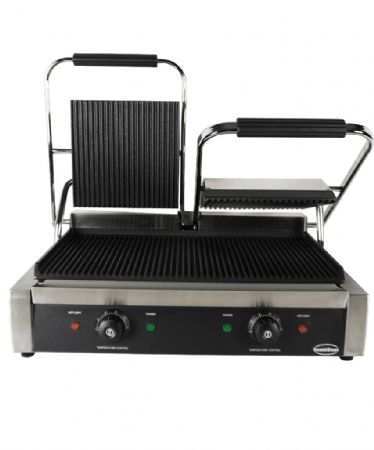 Grill panini double plaque nervurée - Combisteel - 7455.0460