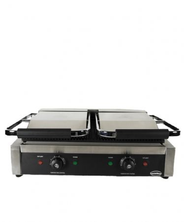 Grill panini double plaque nervurée - Combisteel - 7455.0460