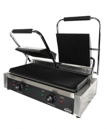 Grill panini double plaque nervurée - Combisteel - 7455.0460