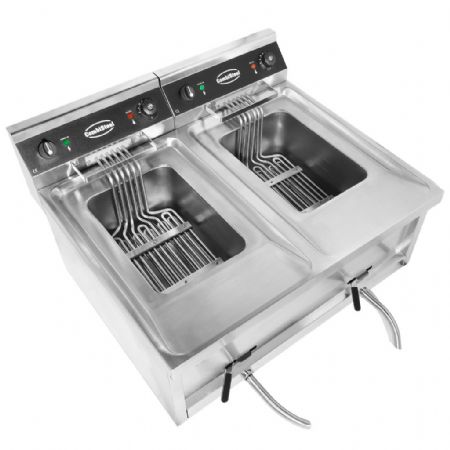 Friteuse A poser petite capacité Triphasé 2x 12 litres - Combisteel - 7455.0945