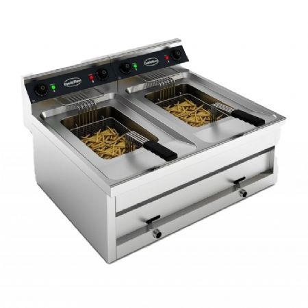 Friteuse A poser petite capacité Triphasé 2x 12 litres - Combisteel - 7455.0945 Friteuse A poser petite capacité Triphasé 2x 12 litres - Combisteel - 7455.0945