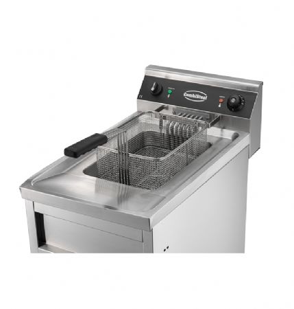 Friteuse cuisine pro profondeur 700 Triphasé 1x 12 litres 6 kW - Combisteel - 7455.0950