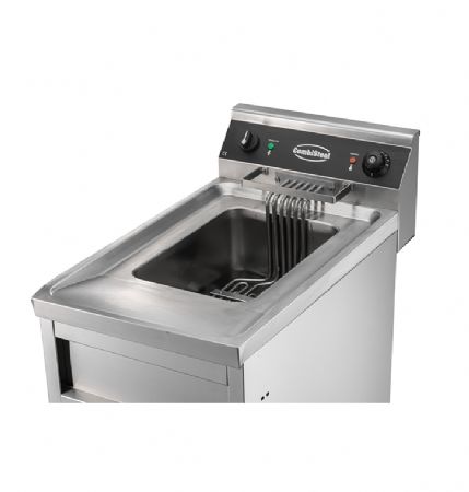 Friteuse cuisine pro profondeur 700 Triphasé 1x 12 litres 6 kW - Combisteel - 7455.0950