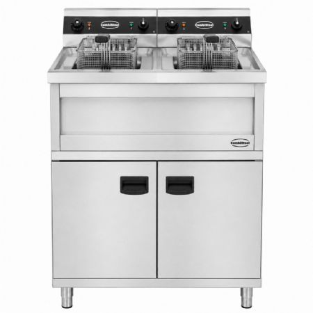 Friteuse cuisine pro profondeur 700 Triphasé 2x 12 litres - 2x9 kW - Combisteel - 7455.0965