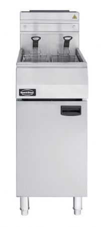 Friteuse professionnelle sur coffre gaz propane 1× 21 L - 2 paniers - Combisteel - 7455.0976