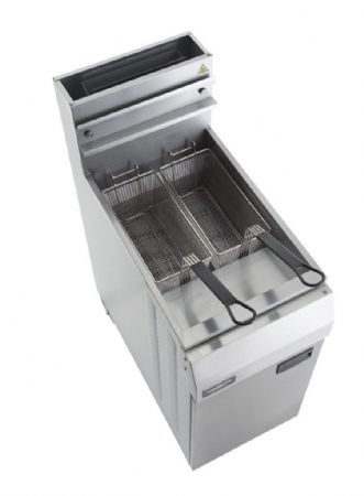 Friteuse professionnelle sur coffre gaz propane 1x 21 litres avec 2 paniers - Combisteel - 7455.0999