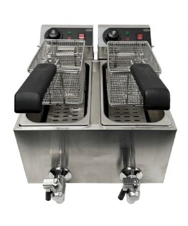 Friteuse à poser petite capacité Monophasé 2x4 L - Combisteel - 7455.1002
