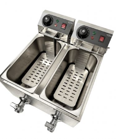 Friteuse à poser petite capacité Monophasé 2x4 L - Combisteel - 7455.1002