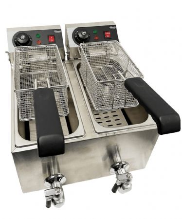 Friteuse à poser petite capacité Monophasé 2x4 L - Combisteel - 7455.1002