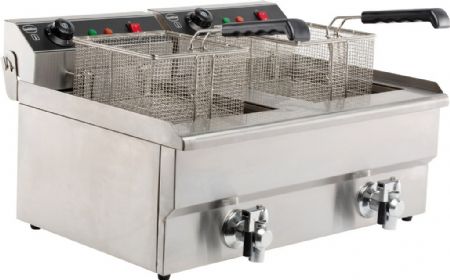 Friteuse à poser petite capacité Monophasé 2 x 8 L - Combisteel - 7455.1005