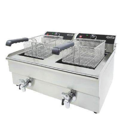 Friteuse A poser petite capacité Triphasé 2 x 10 L - Combisteel - 7455.1007