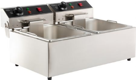 Friteuse à poser petite capacité Monophasé 2 x 6 L - Combisteel - 7455.1008
