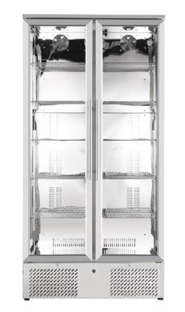 Armoire à boissons 2 portes vitrées en acier inoxydable 458 L positive - Combisteel - 7455.1360