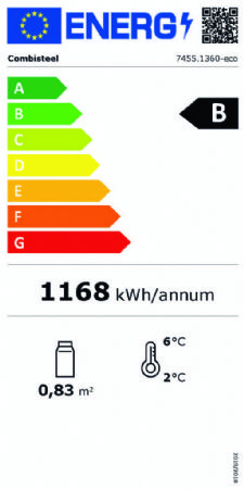 Armoire à boissons 2 portes vitrées en acier inoxydable 458 L positive - Combisteel - 7455.1360