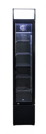 Armoire à boissons 1 porte vitrée noire 105 L positive - Combisteel - 7455.1384