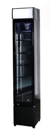 Armoire à boissons 1 porte vitrée noire 105 L positive - Combisteel - 7455.1384