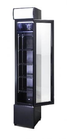 Armoire à boissons 1 porte vitrée noire 105 L positive - Combisteel - 7455.1384