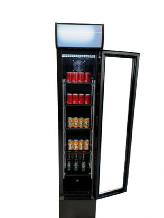 Armoire à boissons 1 porte vitrée noire 105 L positive - Combisteel - 7455.1384