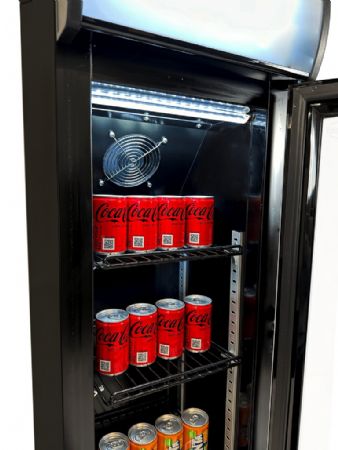 Armoire à boissons 1 porte vitrée noire 105 L positive - Combisteel - 7455.1384