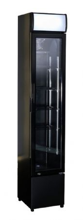 Armoire à boissons 1 porte vitrée noire 105 L positive - Combisteel - 7455.1384