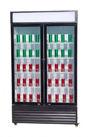 Armoire à Boissons 2 portes vitrées 750 litres - température : +2/+10ºC - poids : 113 kg positive - Combisteel - 7455.1390