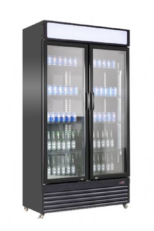 Armoire à Boissons 2 portes vitrées Noire 780 litres - température : +2/+10ºC - poids : 125 kg positive - Combisteel - 7455.1394